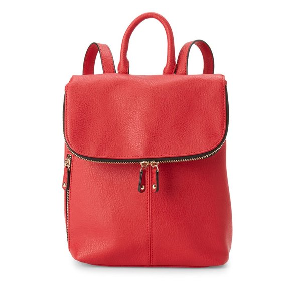 Steve Madden Handbags - !! HP !! NWT STEVE MADDEN Red London Flap Backpack